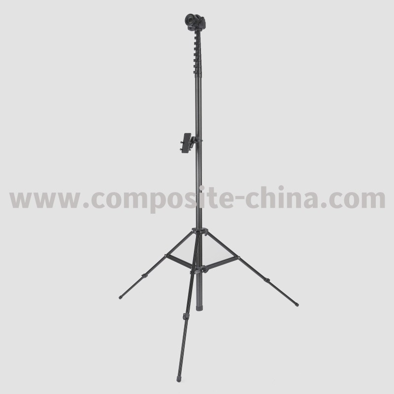 Asta telescopica per fotocamera in fibra di carbonio